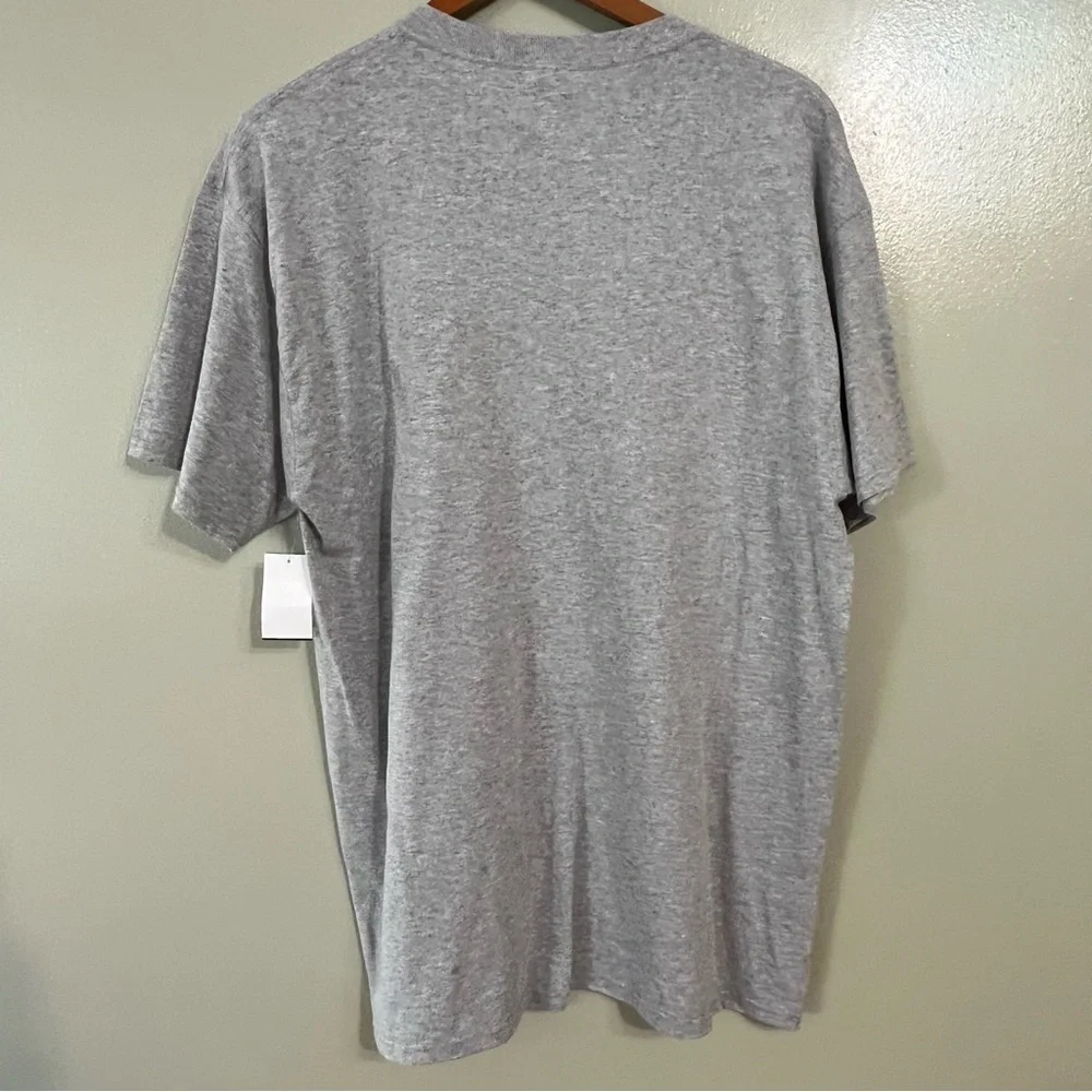 Fruit Lum VTG 2000 Gray Cat In Glasses  Graphic T-Shirt Womens Cotton L NWT